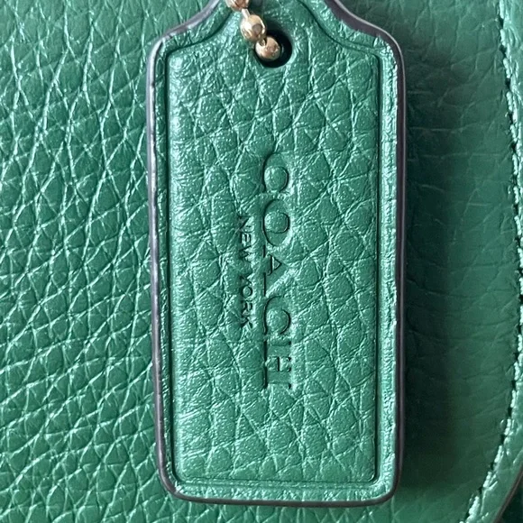 Coach Marlie Top Handle Satchel Kelly Green Leather & Suede - Picture 3 of 17